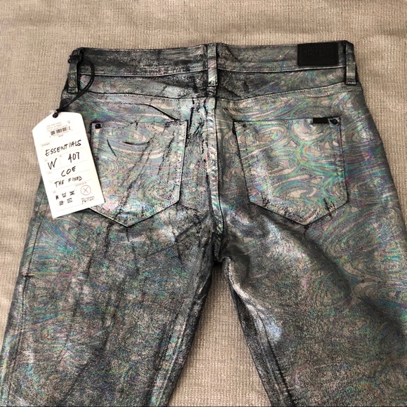Sinclair Jeans Metallic Foiled Oil Slick Color - Picture 2 of 8